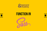 Functions in SASS / SCSS