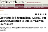 増え続けるクラウドファンディングによるジャーナリズムプロジェクト — そのトレンドとは？