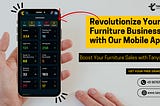 Thumbnail promoting Tanyo CRM mobile app to revolutionize furniture business and boost sales, featuring a call to action for a free demo