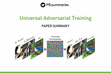 Universal Adversarial Training — Paper Summary