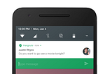 Show a message reply Notification in android