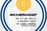 My Top 10 Novel Writing Excuses (of the day)