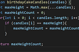 Birthday Cake Candles Solution in Javascript