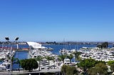 View of the San Diego waterfront just outside the convention center. Photo by the author.