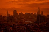 Orange skies color San Francisco from the events of September 2020.