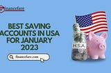 Saving Account with a Little Carfted Pig with Dollar Money and USA Flag