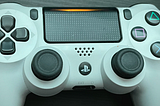 A Playstation 4 game controller.