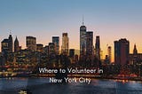 Where to Volunteer In New York City
