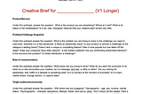 A Template for the Creative Brief