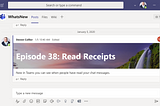 Read Receipts /What’s new in Microsoft Teams