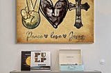 SALE OFF Peace love jesus poster