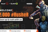 We had 2.000 #RusheRs participating in the airdrop event on @QuestN_com, what are you waiting for?