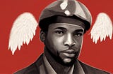 Death of an Angel: Did a White Cop Kill a Black Guardian Angel? by Paul Brown, illustration by Paul Brown with Midjourney