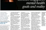 Singapore has made mental health visible. The next challenge is making wellbeing real.