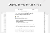 How companies are using GraphQL and what they migrated from?