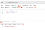 register a new user using postman