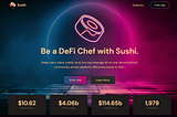 Sushi Swap Landing Page