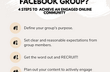 4 steps to consider when launching a Facebook group