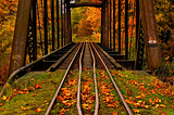 Autumn Railroad Bridge, Vermont