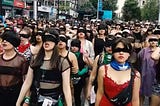 消除對女性使用暴力日的街頭演出