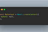React context code snippet