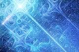 Beautiful Blue Deep Dream Fractal Blizzard