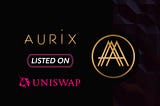 We’re happy to announce that the AURIX native utility token AUR is listed on Uniswap v3, one of the…