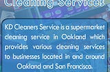 Supermarket Cleaning Service in Oakland — KD Cleaner