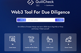 QuillAudits Launches QuillCheck, a Revolutionary Web3 Due Diligence Tool
