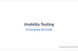 Usability Testing 101