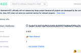 Our Token Smart Contract has been deployed and verified on Kucoin Community Chain