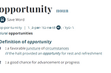 Defining Opportunity