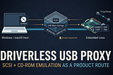 Driverless USB Proxy over SCSI and CD-ROM Emulation
