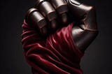 Picture of an iron fist in a velvet glove