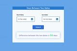 days between two dates using javascript