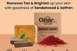 Ghar Soaps Sandalwood & Saffron Magic Soaps For Bath