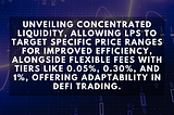 Innovating DeFi, Concentrated Liquidity & Flexible Fees.