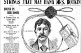 A newspaper publication from 1898 covering Cordelia Botkin’s arrest and trial