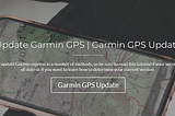 How to Update Garmin GPS Device Via Garmin Express App