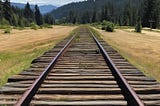 AI generated train tracks in the Oregon countryside