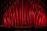 A closed theater curtain