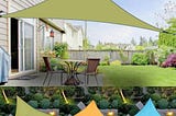 Waterproof Sun Shelter Triangle Sunshade Protection Outdoor Canopy Garden Patio Pool Shade Sail…