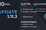 Release 1.11.3: Playtime