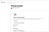 New Notion template for Threat modeling published!