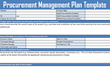 Procurement Management Plan Template — Guide 2024