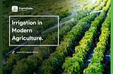 Irrigation in Modern Agriculture