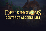 DeFi Kingdoms Contract Address List