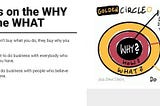 Using Simon Sinek Golden Circle Principle for the development of your brand story.