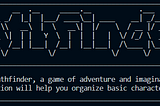 ASCII art reading “Pathfinder”, followed by a description of the project