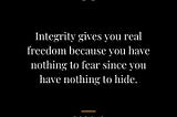 Living with Integrity: The Key to Personal Growth, Leadership, and Fulfillment